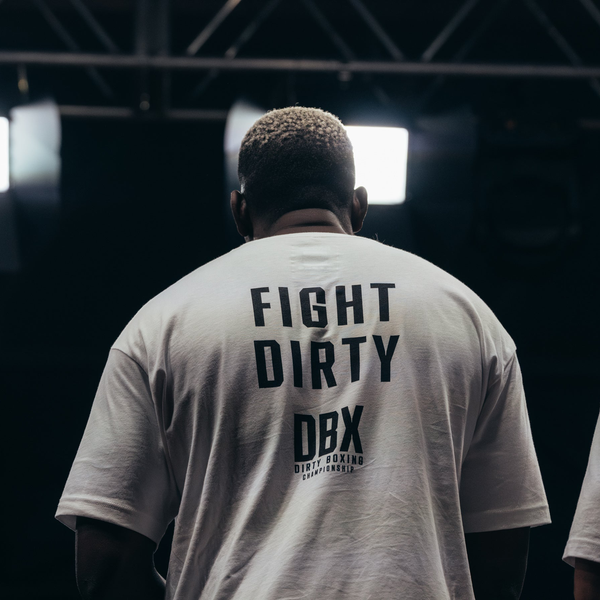 Fighter wearing DBX White Box Logo Tee
